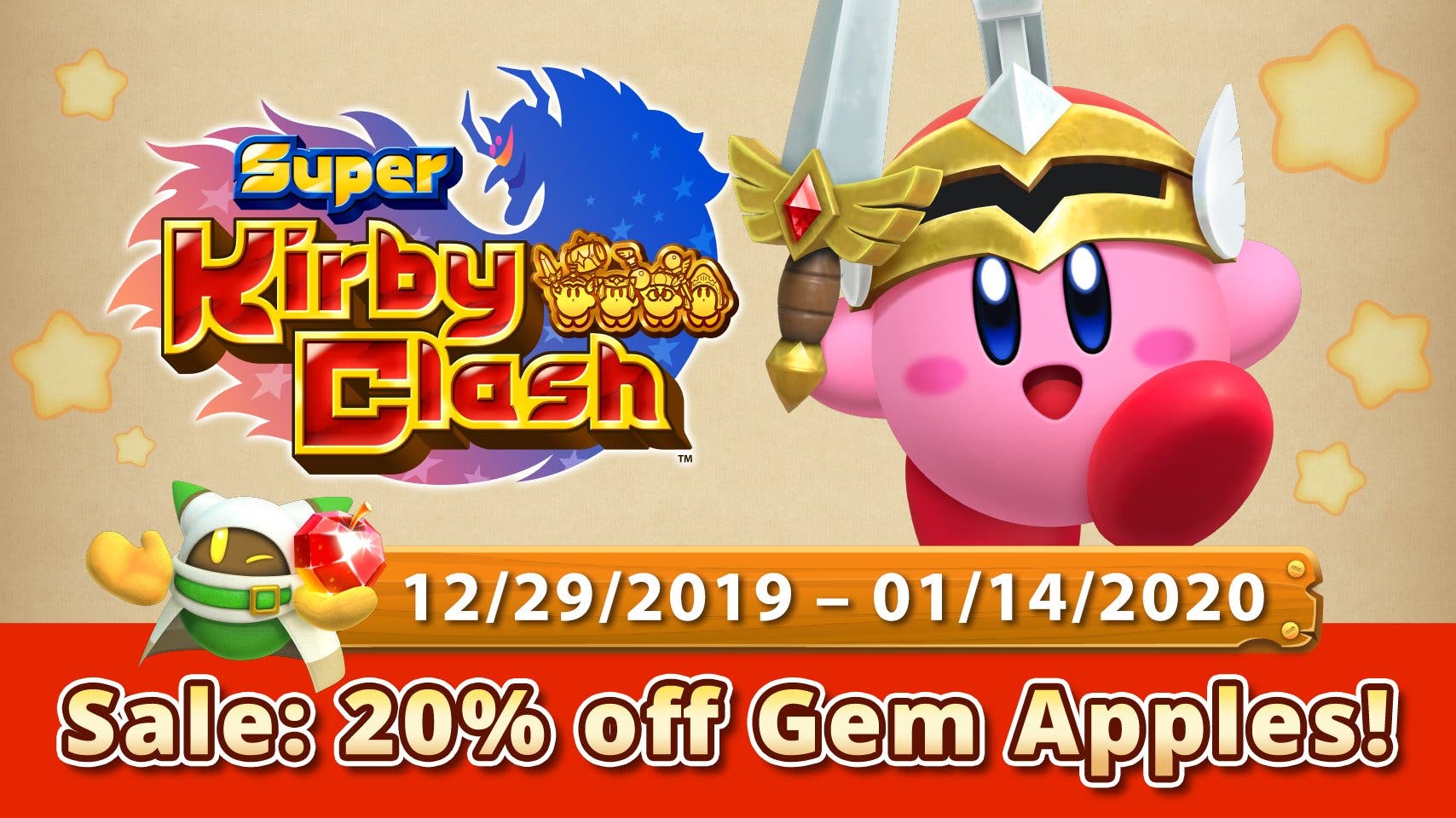 Super Kirby Clash confirma un descuento temporal en las gemas manzana