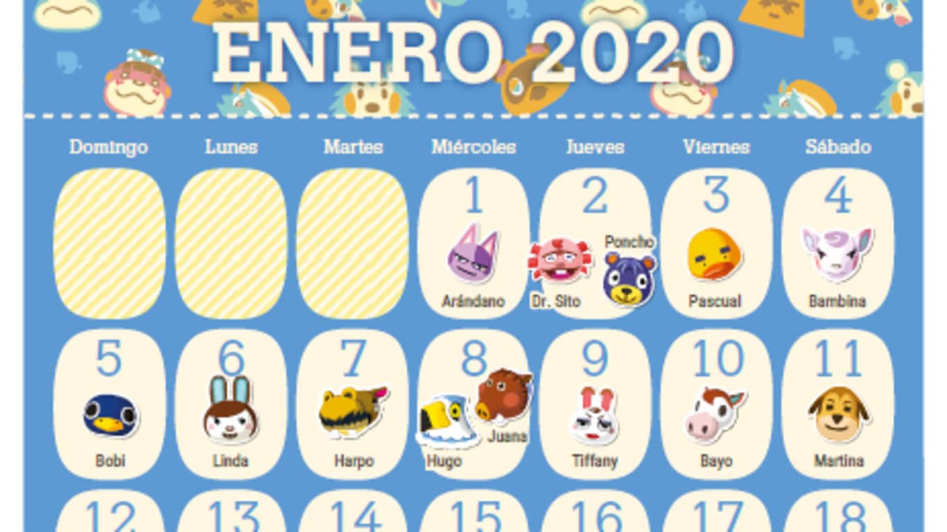 My Nintendo ofrece un calendario de cumpleaños imprimible de Animal Crossing en Europa