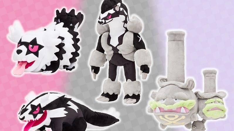 The Pokémon Company lanzará peluches de la forma Galar de Zigzagoon, Linoone, Weezing y Obstagoon en Japón