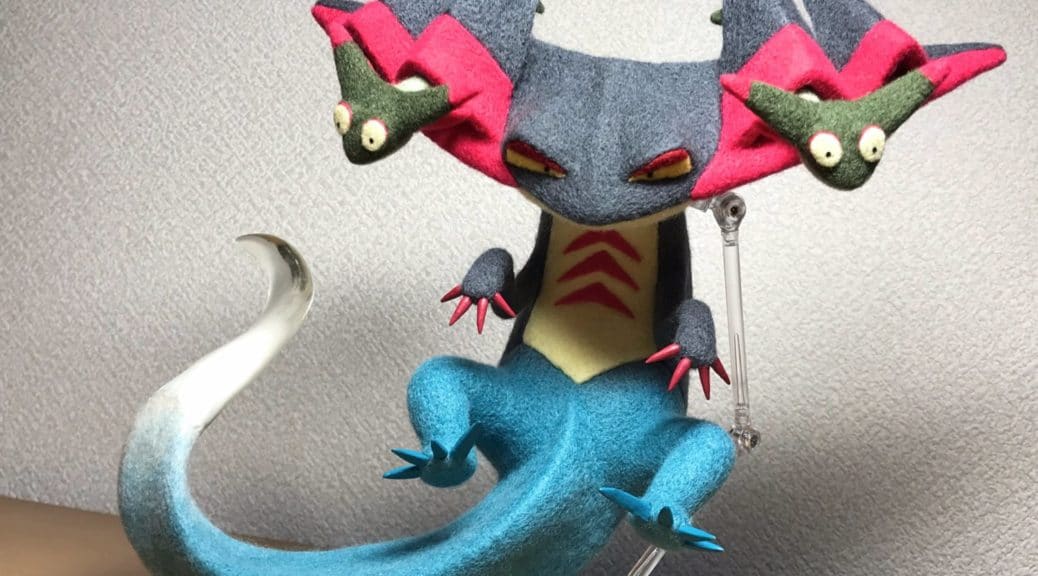 Observa al detalle este genial fan-art Pokémon de Dragapult creado con lana