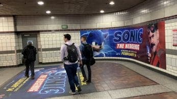 La película de Sonic está invadiendo estaciones de tren