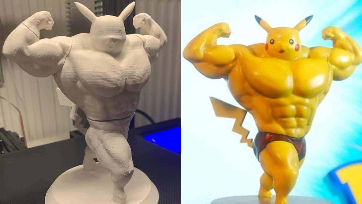 Fan de Pokémon mezcla a Buzzwole y Pikachu en una estatua y este es el resultado
