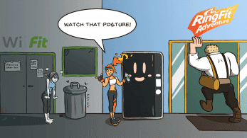 Estos divertidos cómics nos muestran qué pasaría si Ring Fit Adventure y Wii Fit fueran competencia