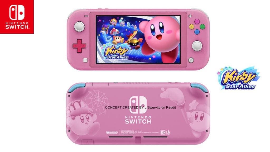 No te pierdas este genial fan-art de Nintendo Switch Lite versión Kirby
