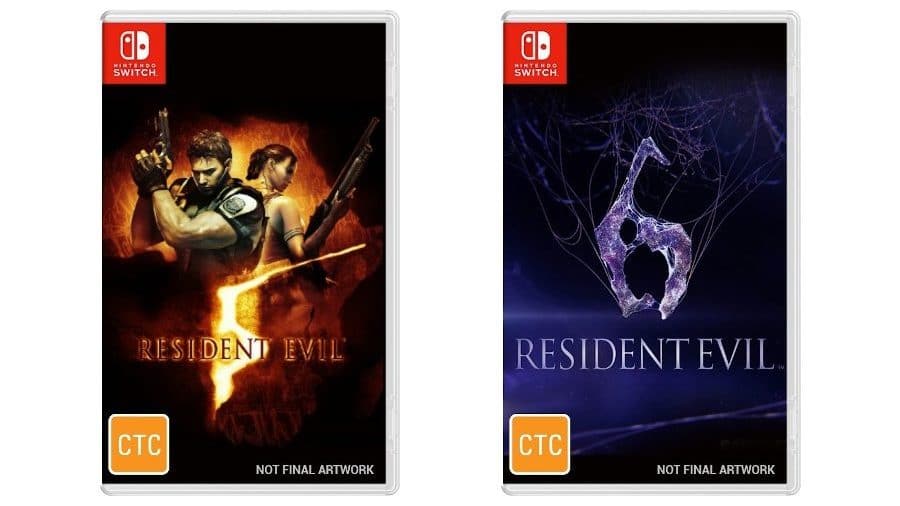 Resident Evil 5 y Resident Evil 6 para Switch son listados de forma individual en formato físico en Australia