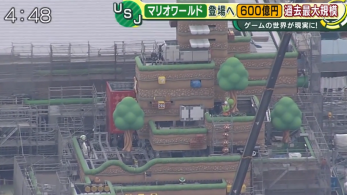 Un vistazo aéreo en vídeo a la construcción de Super Nintendo World