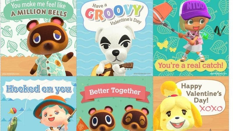 Enamora a tu pareja con estas tarjetas de San Valentín de Animal Crossing: New Horizons