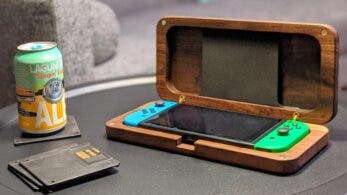 No te pierdas esta compacta y elegante funda de madera para Nintendo Switch