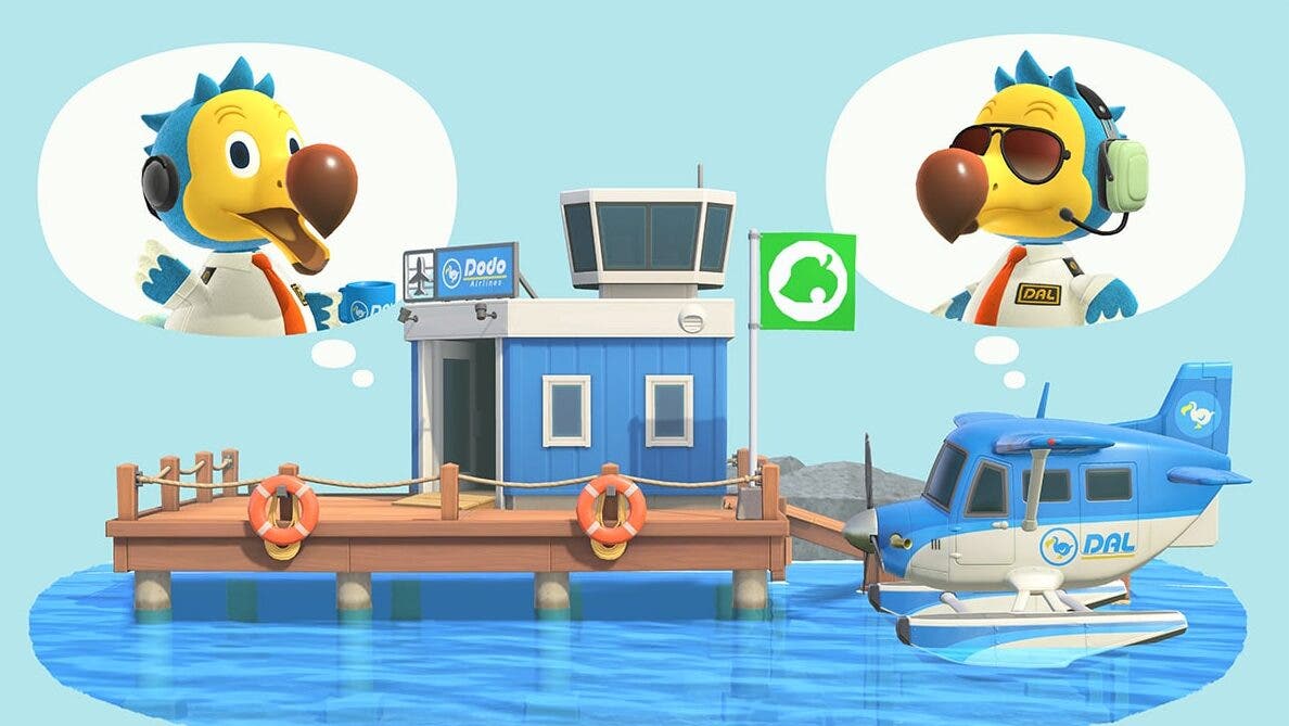 Rafa y Rodri son los nombres en español de la tripulación de Dodo Airlines en Animal Crossing: New Horizons