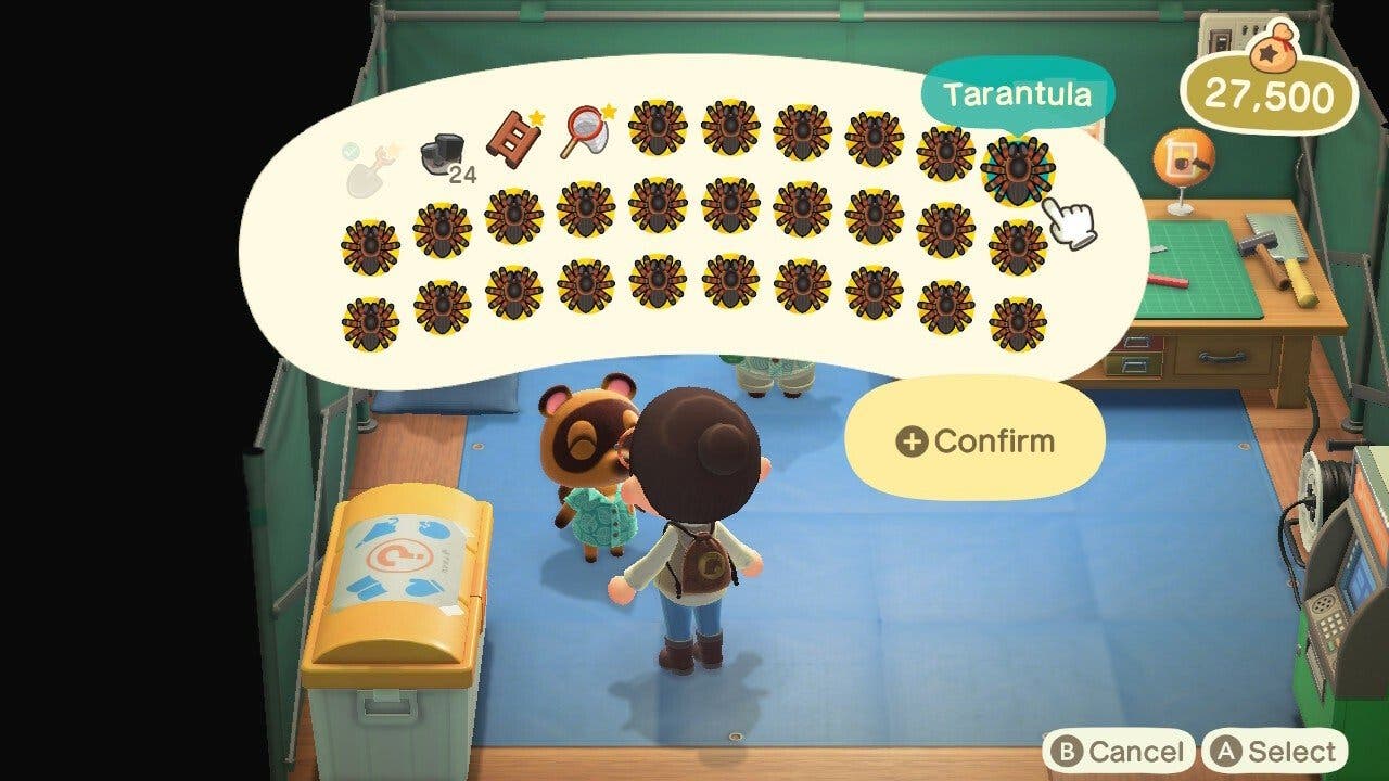Este truco plaga Animal Crossing: New Horizons de codiciadas tarántulas