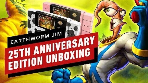 No te pierdas este unboxing de Earthworm Jim 1+2 edición especial por su 25º aniversario para SNES