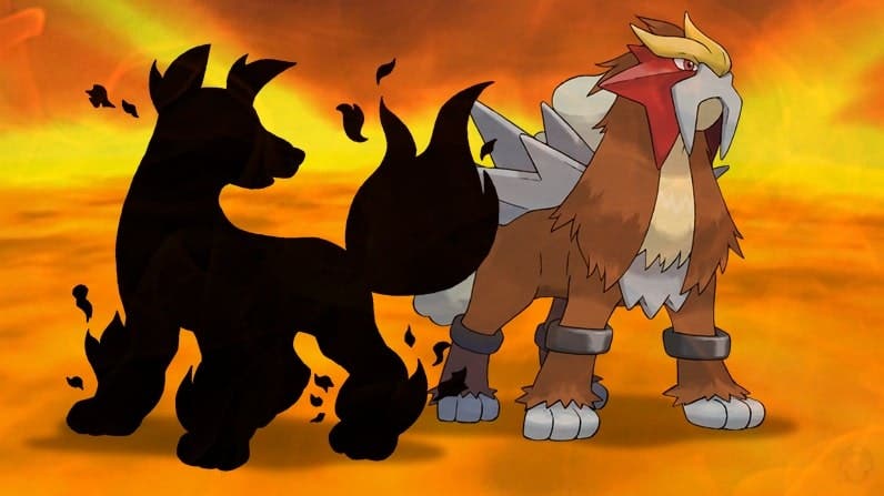 Entei, irreconocible en su diseño inicial para Pokémon Oro y Plata