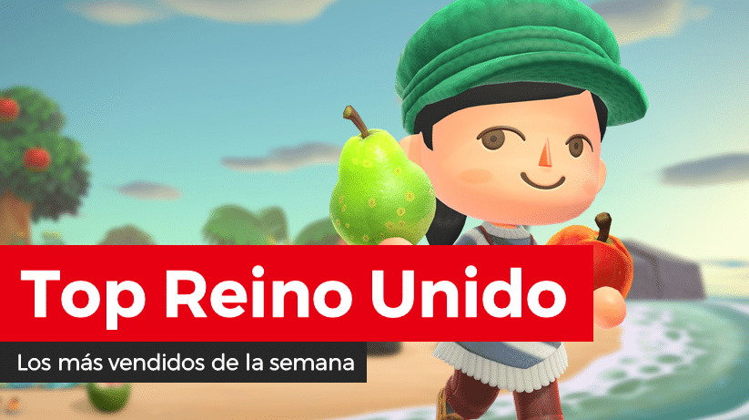 Ventas de la semana en Reino Unido: Animal Crossing: New Horizons se mantiene en lo más alto y Mario Kart 8 Deluxe adelanta hasta la segunda posición (25/5/20)