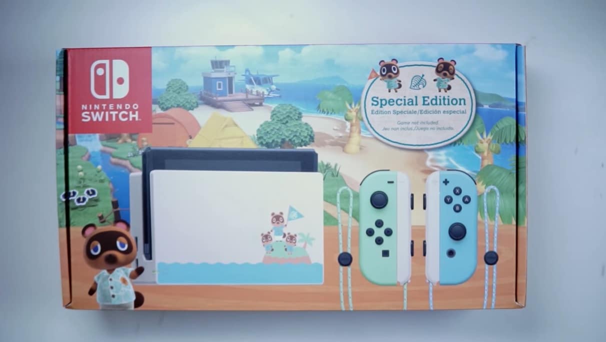 Unboxing de la Nintendo Switch de Animal Crossing: New Horizons