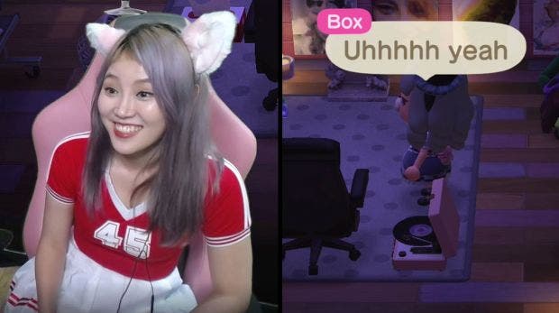 Fan le enseña a una streamer un santuario dedicado a ella en Animal Crossing: New Horizons