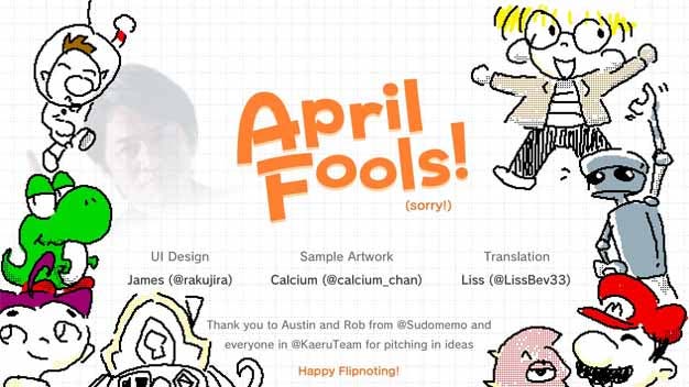 Los rumores de Flipnote para Switch y la OST de La isla de la armadura fueron elaboradas bromas de los fans por el April Fools’ Day