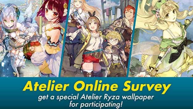 Koei Tecmo ofrece este fondo de pantalla de Atelier Ryza a quienes respondan una encuesta sobre la serie
