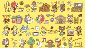 La cuenta oficial de Twitter de Animal Crossing en Japón celebra haber llegado al millón de seguidores con este arte