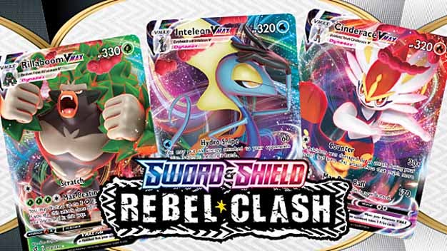El JCC de Pokémon: Espada y Escudo – Rebel Clash incluirá a Cinderace, Inteleon, Rillaboom y Dragapult