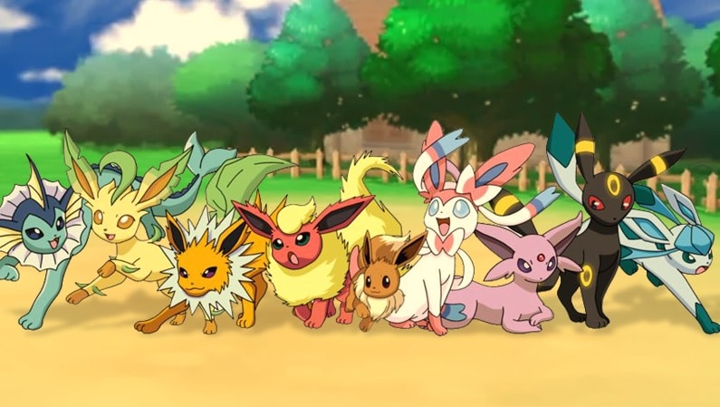 Nombres de evoluciones de eevee