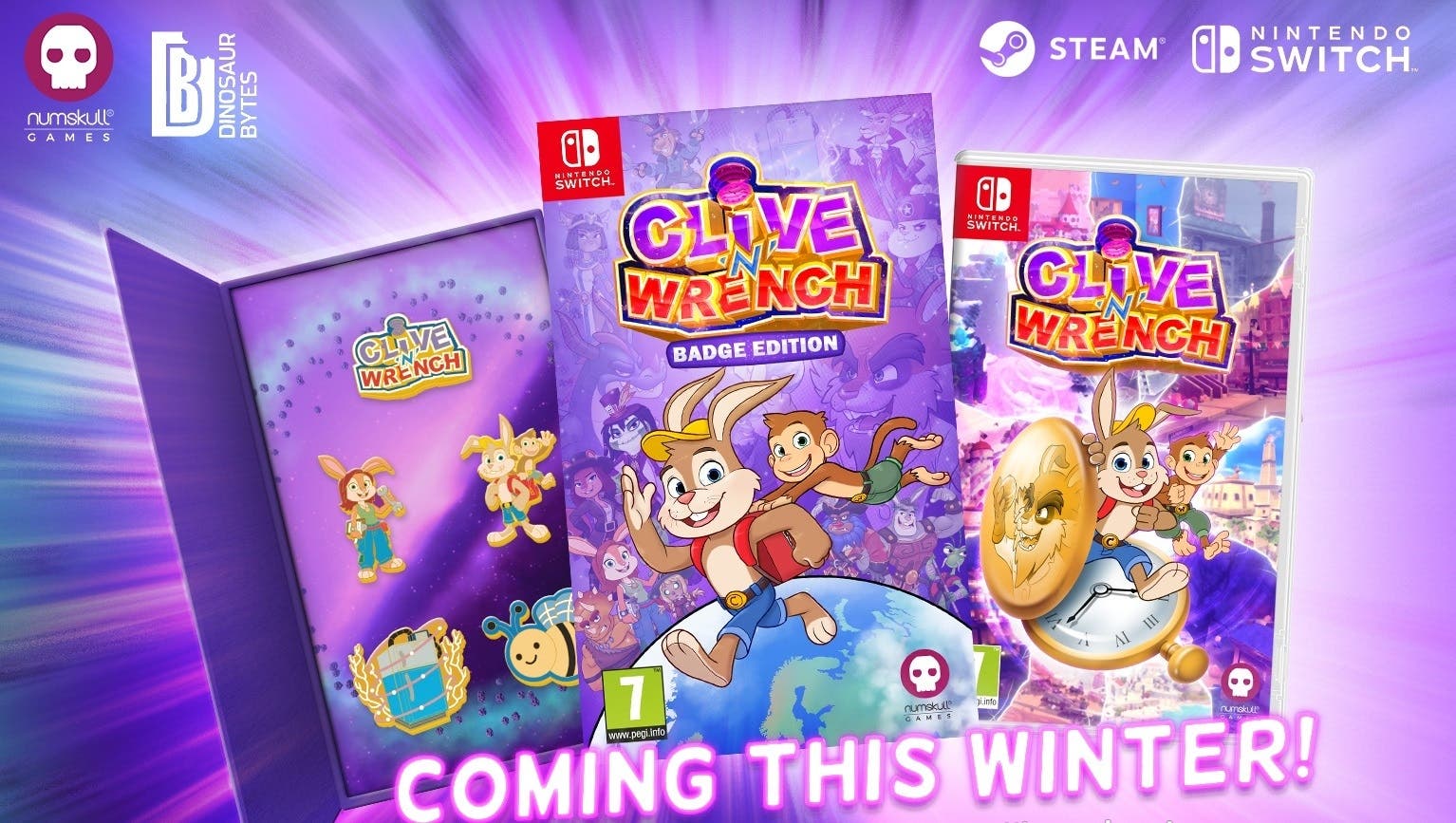Meridiem Games confirma dos ediciones físicas de Clive ‘N’ Wrench para Nintendo Switch