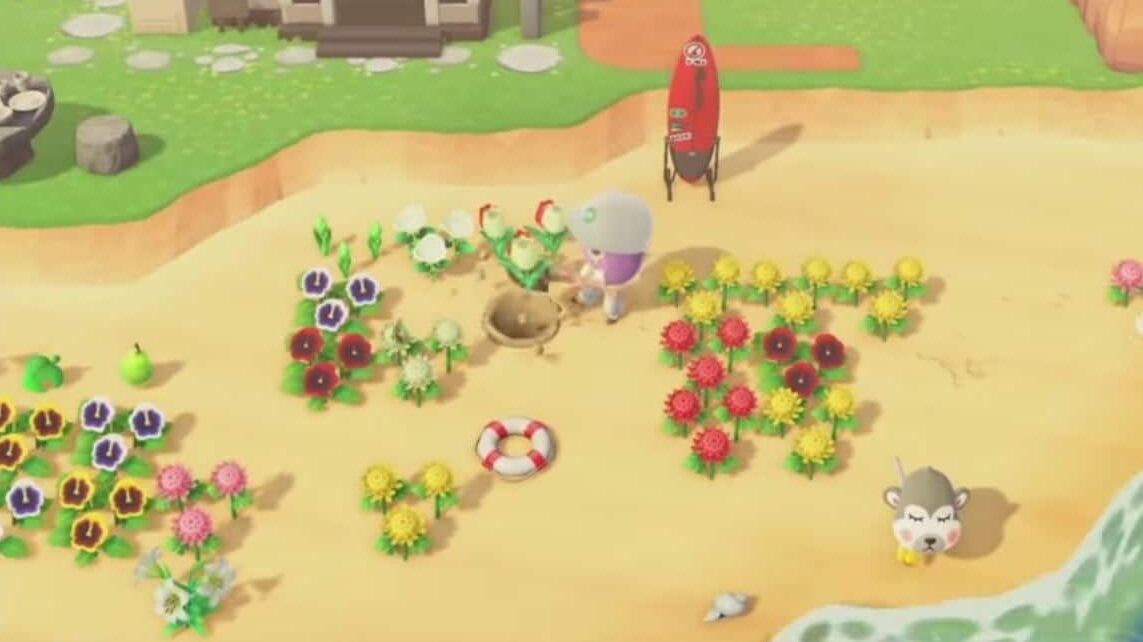 Fan comparte cómo ha construido una bonita entrada tropical en su isla de Animal Crossing: New Horizons a cámara rápida