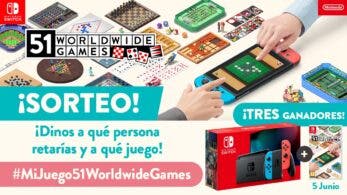 Nintendo sortea 3 packs de Nintendo Switch + 51 Worldwide Games con #MiJuego51WorldwideGames