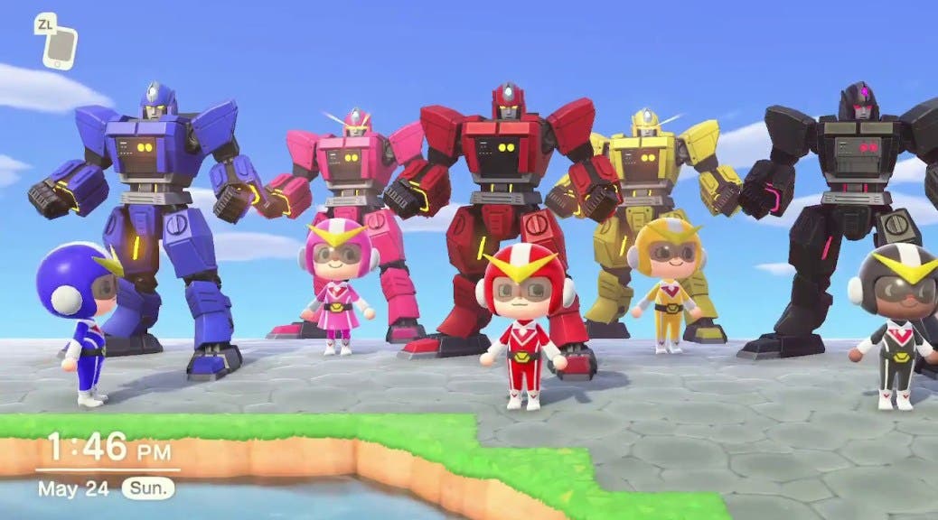 Recrean la mítica intro de Power Rangers en Animal Crossing: New Horizons