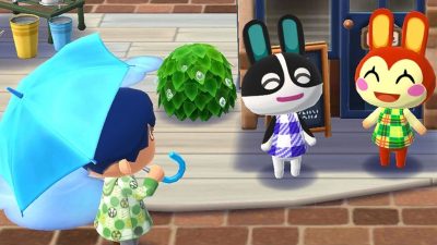 La caza de giroiditas: Bajo la lluvia llega a Animal Crossing: Pocket Camp