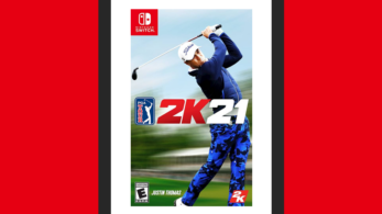 Este es el boxart de PGA Tour 2K21 para Nintendo Switch