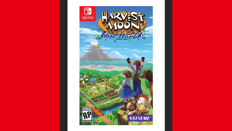 Este es el boxart americano de Harvest Moon: One World para Nintendo Switch