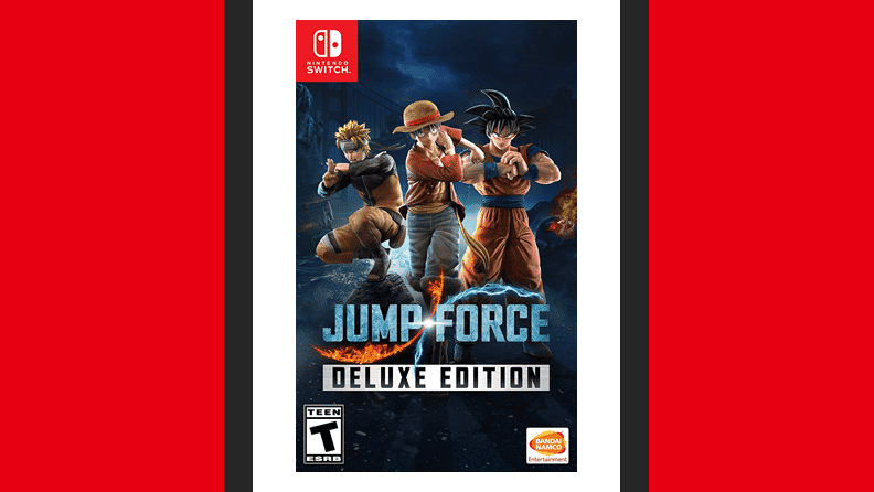Este es el boxart occidental de Jump Force: Deluxe Edition para Nintendo Switch