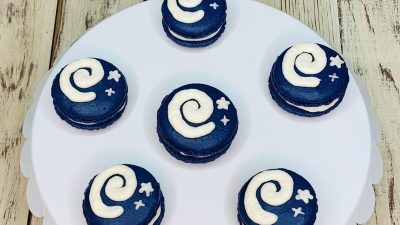 Fan cocina macarons con forma de fósiles de Animal Crossing