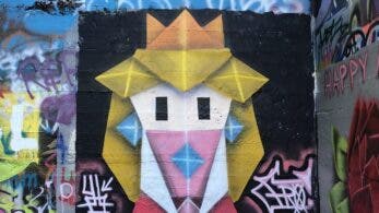 No te pierdas este impresionante grafiti de Peach Origami de Paper Mario: The Origami King
