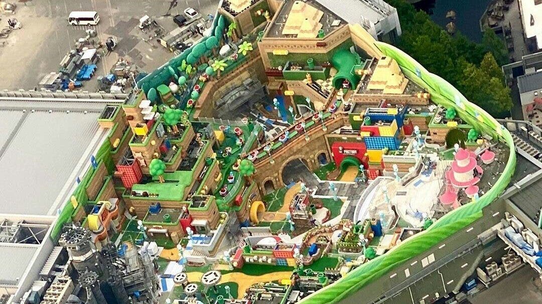Esta nueva foto nos muestra el progreso de Super Nintendo World desde el aire