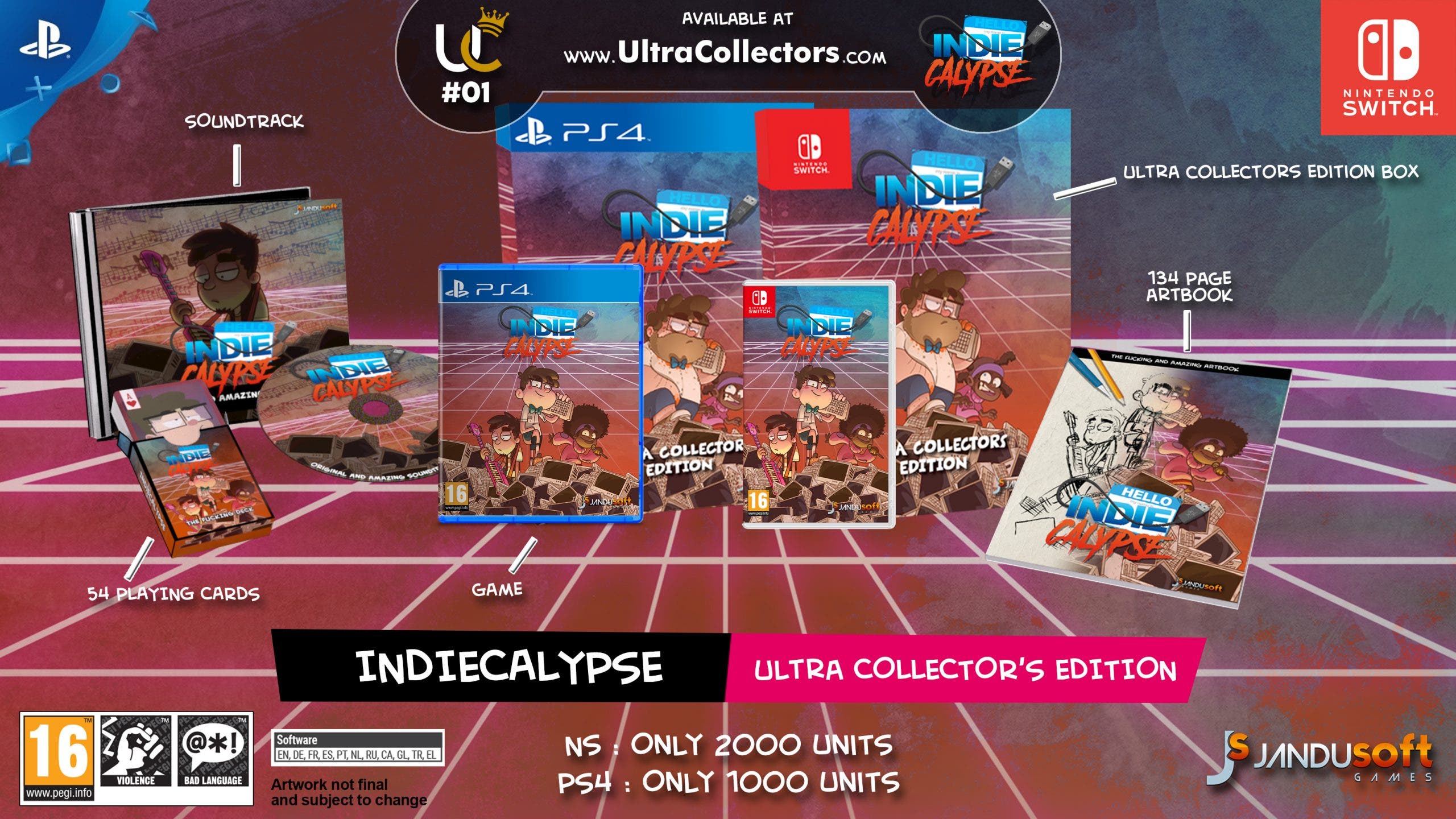 Ultra Collectors de JanduSoft ofrecerá 2000 copias de la edición especial de Indiecalypse para Nintendo Switch