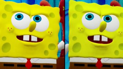 Comparación gráfica entre las versiones de Switch y PS4 de SpongeBob SquarePants: Battle for Bikini Bottom – Rehydrated