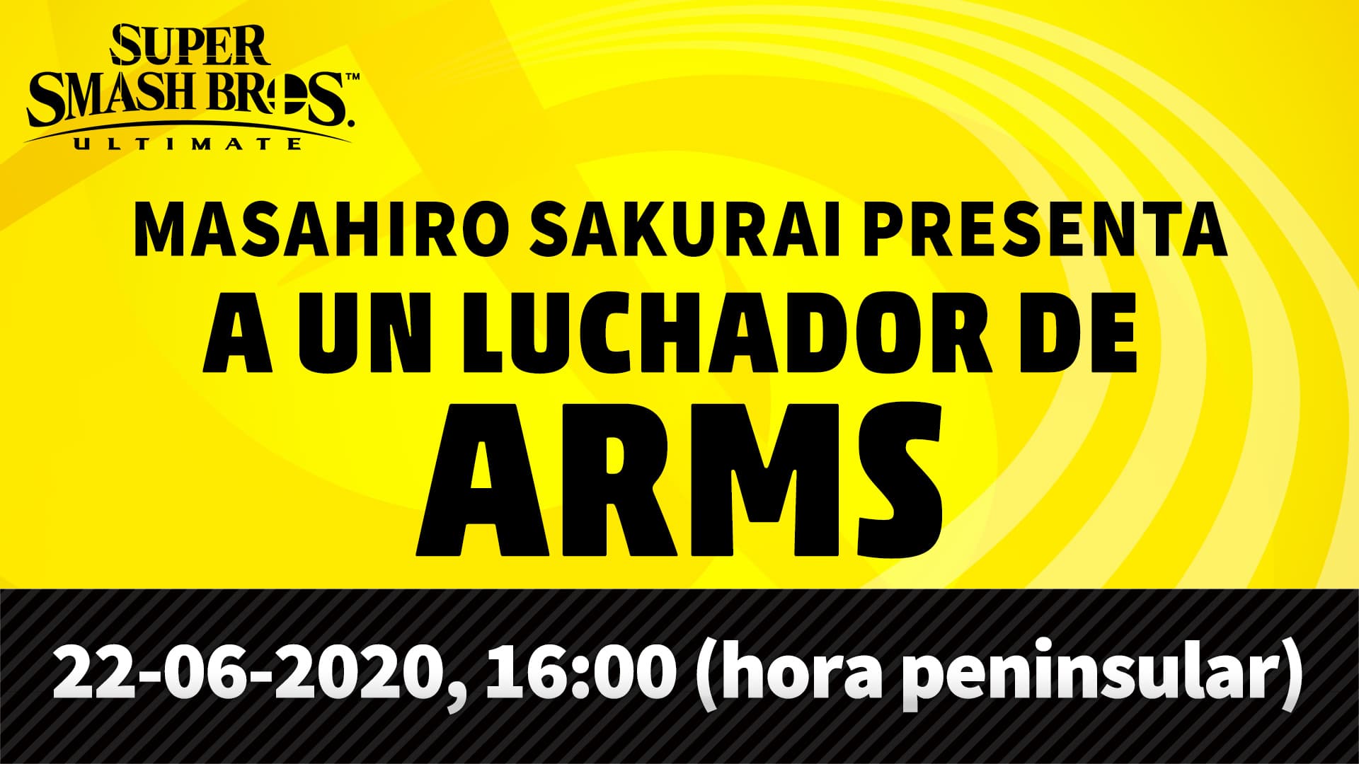 El personaje de ARMS para Super Smash Bros. Ultimate será presentado el 22 de junio en un directo con Sakurai