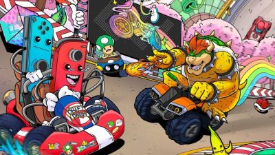 Artista «homenajea» al problema de drifting de los Joy-Con con este diseño de Mario Kart