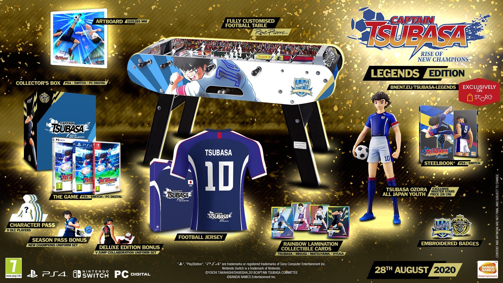 Bandai Namco anuncia una edición de 2.200$ de Captain Tsubasa: Rise of New Champions