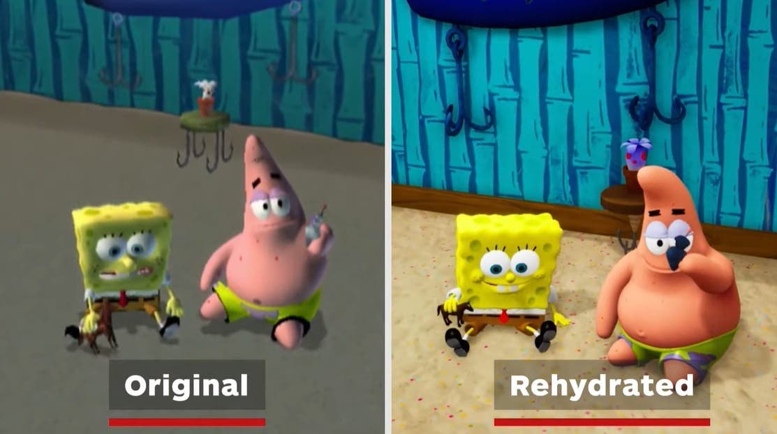 Comparativa en vídeo de SpongeBob SquarePants: Battle For Bikini Bottom Rehydrated con su versión original
