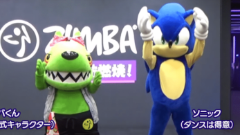 Sonic participa en la promoción del lanzamiento de Zumba Burn It Up! en Japón