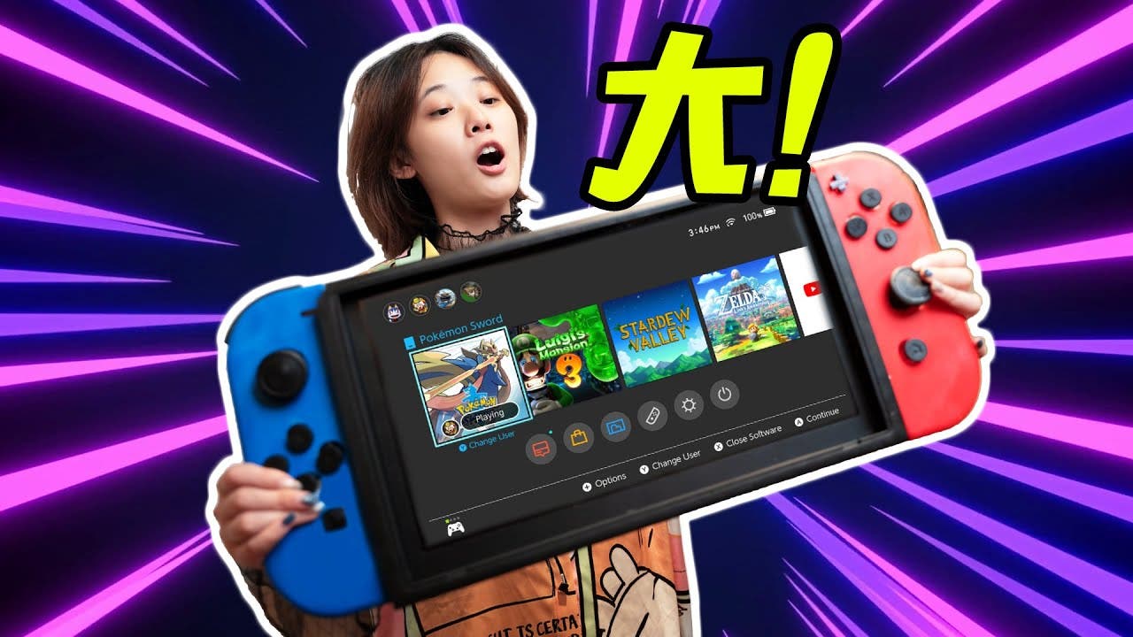 Vídeo: No te pierdas la Nintendo Switch hiper grande que ha creado esta fan
