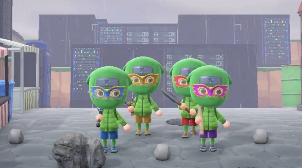 Recrean la intro de las Tortugas Ninja en Animal Crossing: New Horizons