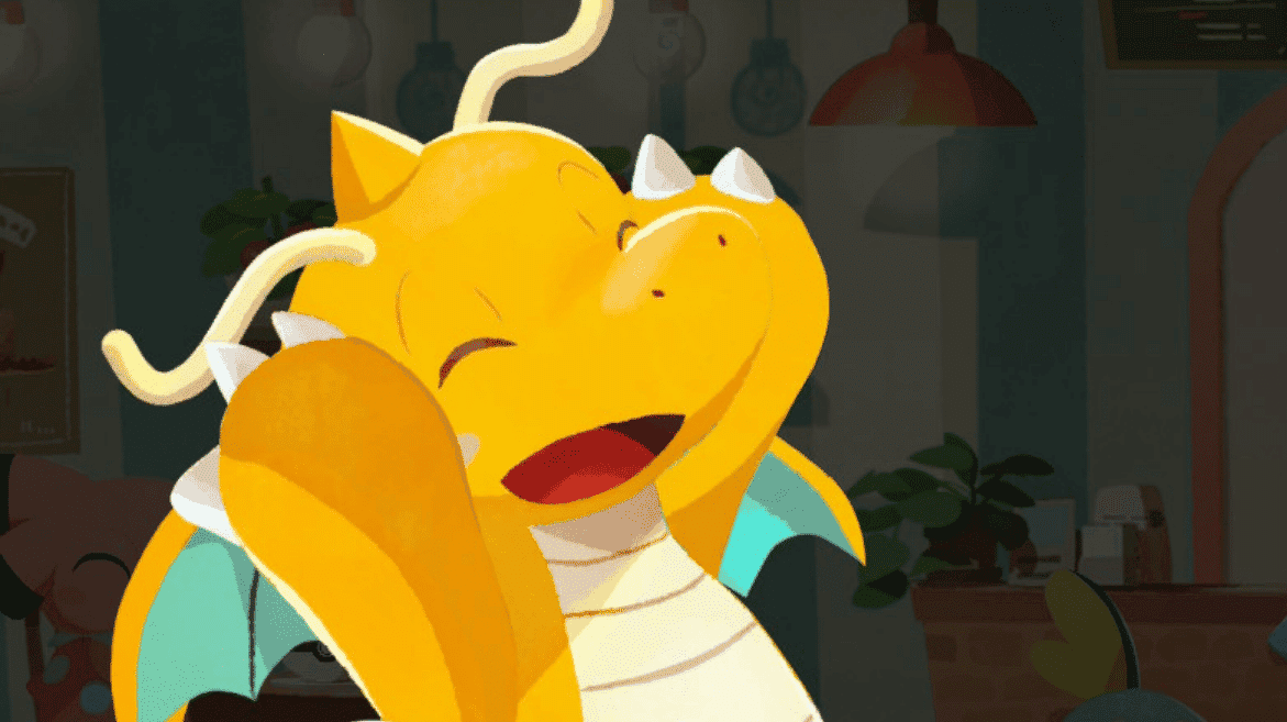 Dragonite llega como cliente especial a Pokémon Café Mix junto a un nuevo lote de bellotas