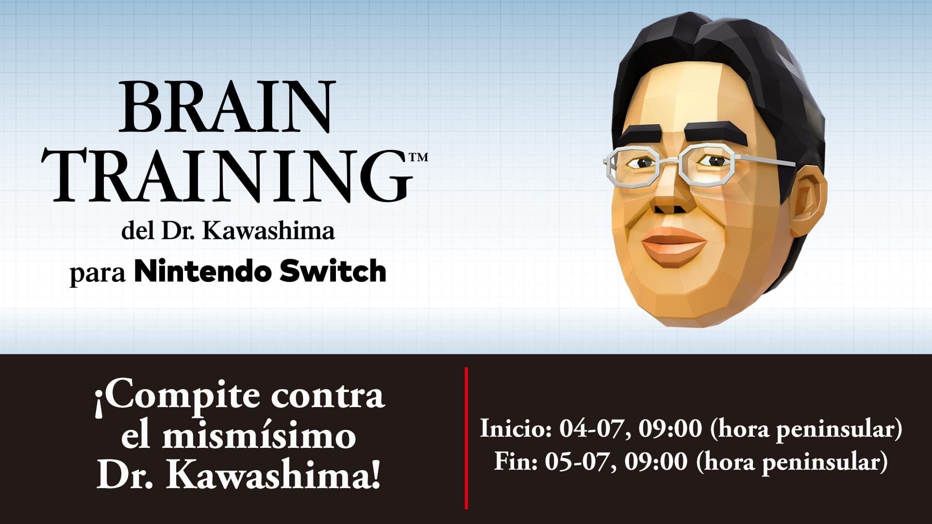 Enfréntate al mismísimo Dr. Kawashima este fin de semana en el campeonato mundial de Brain Training del Dr. Kawashima para Nintendo Switch