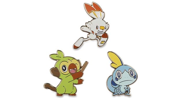 Pokémon Center anuncia nuevos pins de Grookey, Scorbunny y Sobble