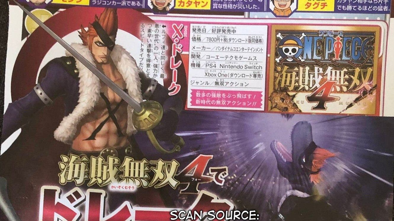 X Drake será personaje DLC en One Piece: Pirate Warriors 4