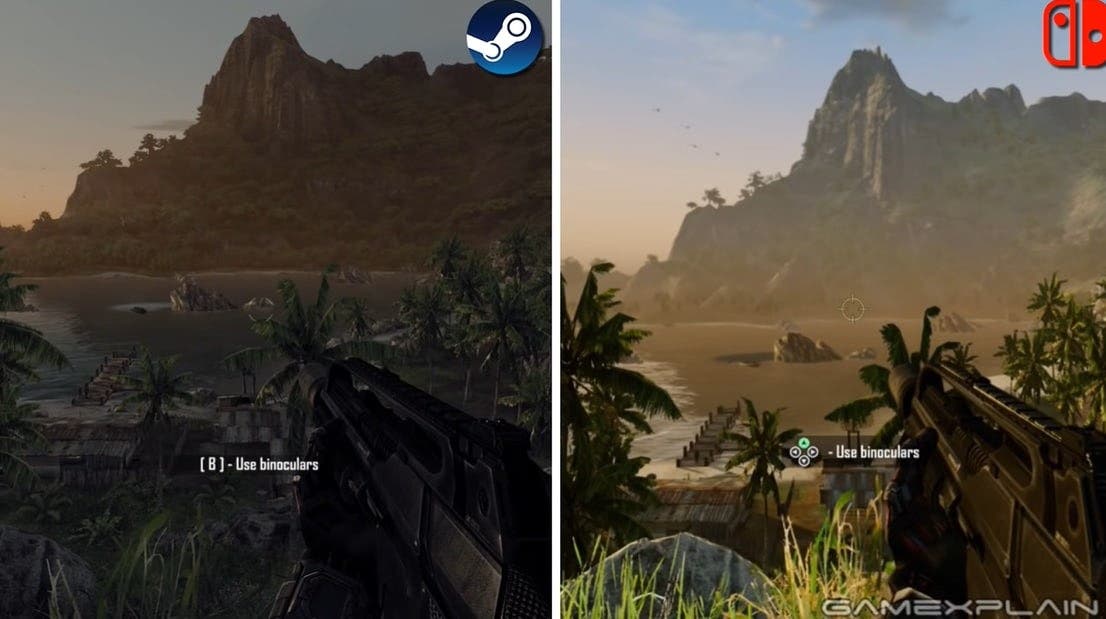 Comparativa en vídeo de Crysis Remastered: Nintendo Switch vs. PS3 vs. PC