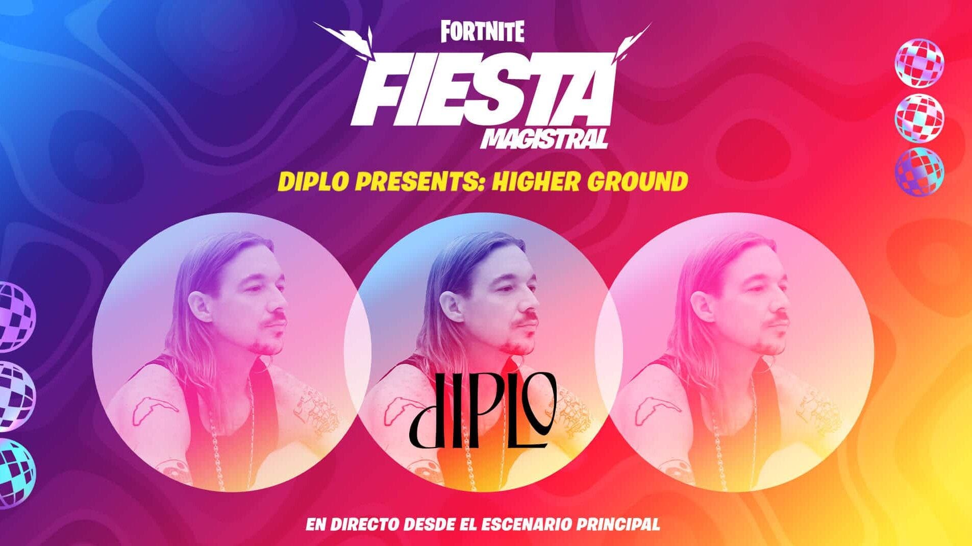 Diplo regresa para la próxima Fiesta magistral de Fortnite con la actuación en directo Diplo Presents: Higher Ground